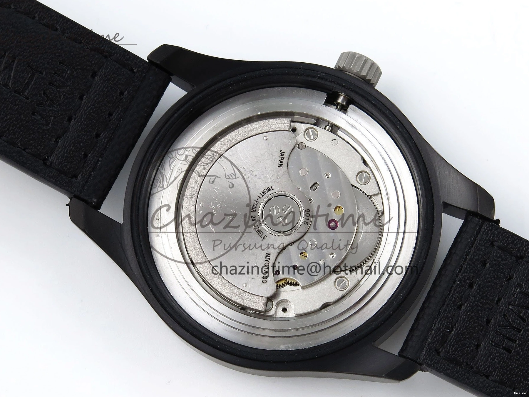 MIROTIME 0521 Pilot Black Ace BLSF 1:1 Best Edition White Lume Dial on Black Nylon Strap MIYOTA OnTrend 7021